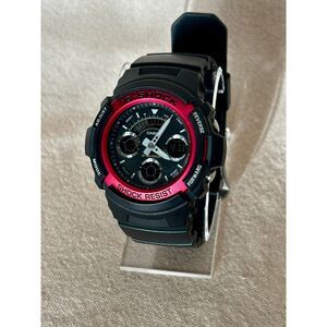 Casio G-Shock AW-591 analog digital black/pink quartz watch, working